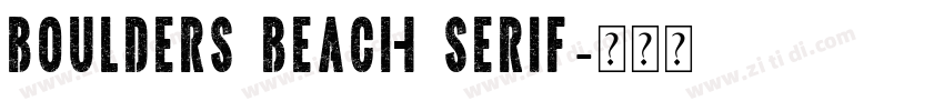 Boulders Beach Serif字体转换